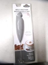 Battery-Operated Handheld Milk Frother Gray Lattes Hot Chocolate Whipped... - $10.99