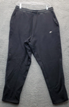 Nike Sweatpants Womens Large Black Fleece Lined Pockets Elastic Waist Drawstring - £17.46 GBP