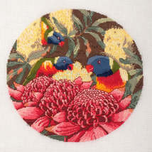 Rainbow Lorikeets long stitch kit designed by Helene Wild. New condition. - £59.21 GBP