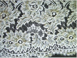 # 19 Off Wht French Sequined Beaded Appliques Embellish Dresses Hats Etc - £55.58 GBP