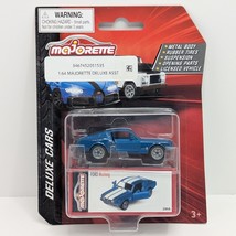 Majorette Deluxe Ford Mustang Fastback 290A Blue White Racing Stripes 1:64 - $266.70 MXN