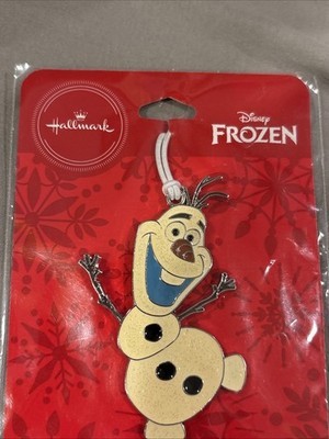 New Hallmark Frozen OLAF flat metal Christmas ornament on card 2020 Item image 2