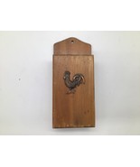 Vintage MG Japan Wooden Knife Holder Rooster Wall Mount Kitchen Decor 8&quot; - $180.30 MXN