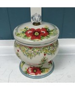 The Pioneer Woman Holiday Cheer Candy Dish Canister with Lid Floral Chri... - £43.93 GBP