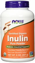 Now - Organic Inulin Powder 8 Oz - £12.63 GBP