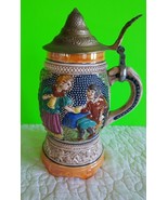 Awesome Vintage Musical Music Box Beer Stein Great Details Color Ship Fast - $27.10 CAD