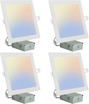 Qb 8 Inch Sq.Are Led Recessed Lighting Dimmable With J-Box,3Cct 3000K-6000K - £93.49 GBP