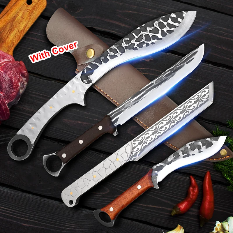 Camping Hunting Knife Cleaver Meat Fish Beef Chicken Kitchen Knife Outdoor - £15.04 GBP+