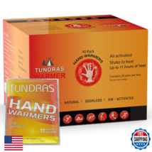 Hot Hand Warmers 40 Count - 11 Hours Long Lasting, Natural, Odorless, Safe - $23.79