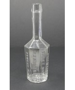 W.J Austen &amp; Co Oriental Toilet Water Oswego NY Embossed Octagon Glass B... - $53.41 CAD