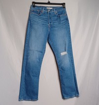 Levi&#39;s Wedgie Straight Leg Jeans Womens 30 Ripped Distressed Button Fly ... - $24.74