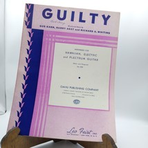 Vintage Sheet Music, Guilty by Gus Kahn Harry Akst and Richard Whiting f... - $28.06