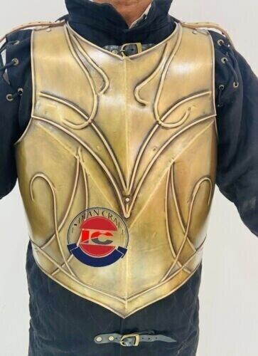 Medieval Armor 18G Steel Warrior Jacket Antique Brass Costume gift item - £201.79 GBP