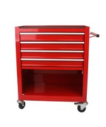 4-Drawers Multifunctional Red Tool Cart with Wheels - £143.09 GBP