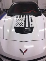 OEM Chevrolet C7 Corvette Distressed Flag Hood Decal Z06 New 1PC Oracle - $76.99