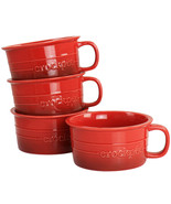 Crock Pot Appleton 24oz Stoneware 4 Piece Soup Mug Set in Gradient Red - $90.99