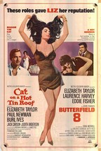 Cat on a Hot Tin Roof/Butterfield 8 Original 1966R Vintage Combo One Sheet Poste - £398.75 GBP