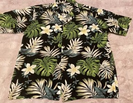 mens cotton Pacific Ledgend Hawaiian tropical leaves print shirt xl USA - £14.17 GBP