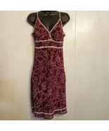 Avon Chemise Nightie Stretch Night Gown Burgundy Floral LINGERIE size Me... - £19.43 GBP