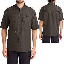 Eddie Bauer Short Sleeve Performance Fishing Shirt UPF 50+ Size:3XL Boulder - £37.01 GBP