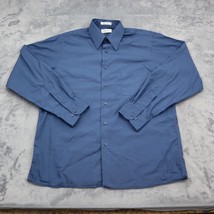 Van Heusen Shirt Mens 34 Chest Pocket Blue Button Up Long Sleeve Collared Top - £17.90 GBP