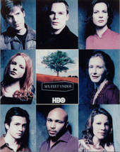 Six Feet Under 2001 TV series HBO promotional photo of cast with title logo - $12.00