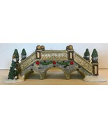 Santa&#39;s Workbench Christmas Village Collection PORCELAIN BRIDGE 2006 Gol... - £11.92 GBP