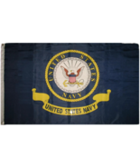 2x3 US Navy Ship Emblem Crest Flag 2&#39;x3&#39; House Banner grommets super pol... - $8.99