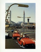 Disneyland Anaheim vintage view circa 1960&#39;s Autopia Tomorrowland 8x10 photo - £7.66 GBP