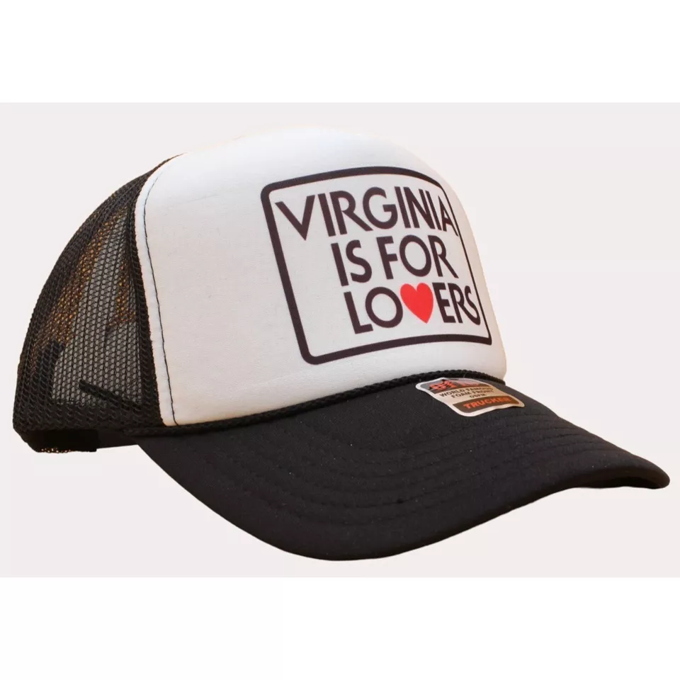 Vintage Virginia Is For Lovers Trucker Hat Vintage Mesh Hat Adjustable Cap - £32.23 GBP
