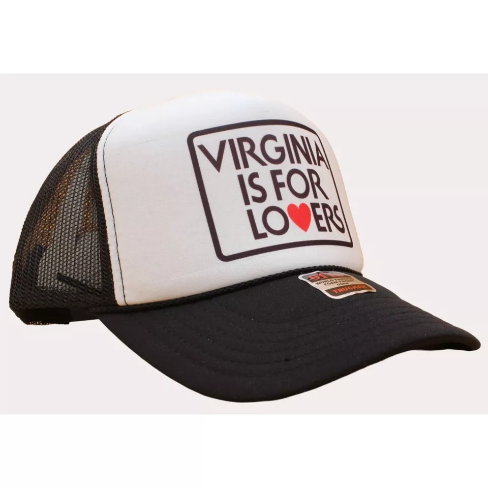 Vintage Virginia Is For Lovers Trucker Hat Vintage Mesh Hat Adjustable Cap - $40.99