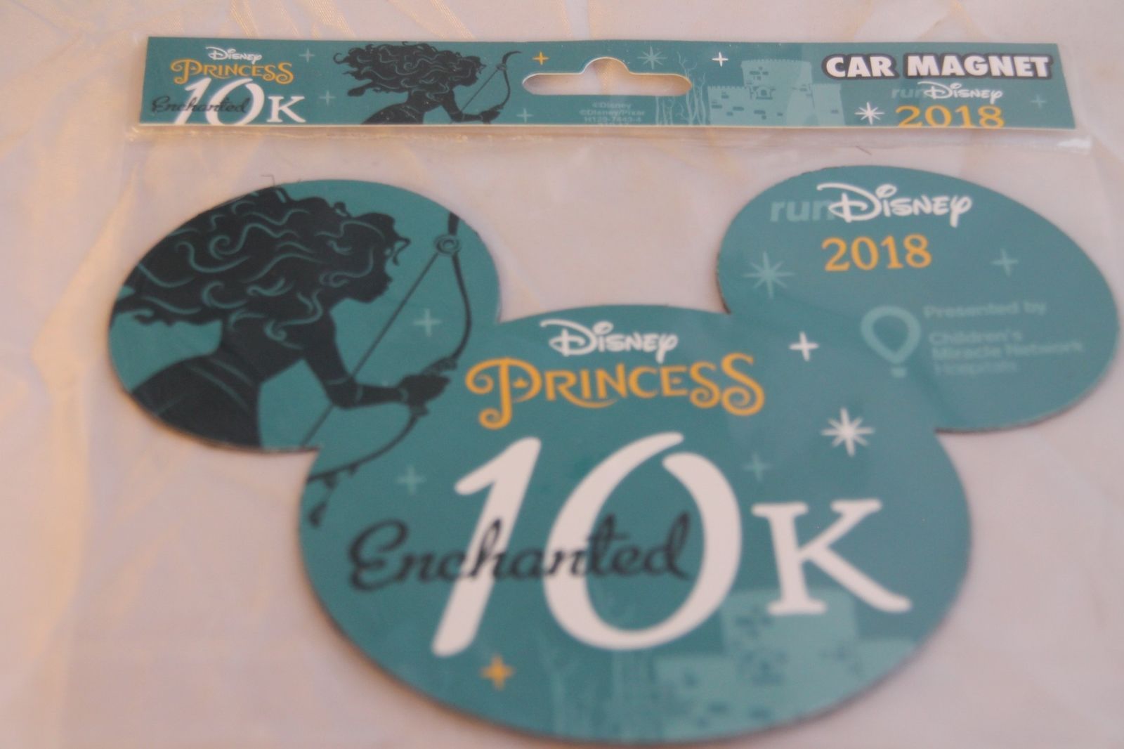 Primary image for New Walt Disney World 2018 runDisney Marathon 10 K Car Magnet Princess