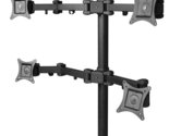 SIIG Articulating Adjustable Quad 4-Monitor Desk Mount - Fits 13&quot; to 27&quot;... - $218.48