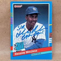 1991 Donruss #31 Hensley Meulens SIGNED Card New York Yankees Autograph - $3.49