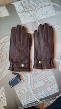 Massimo Dutti Brown Supple Leather Gloves Brand NEW!! - £129.45 GBP