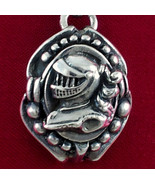 Heavy Sterling Silver CAMEO KNIGHT HEAD Pendant by Star Knights.  Wearab... - $105.00