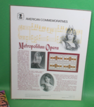 American Commemoratives Metropolitan Opera USPS Stamps Panel 198 Sept. 1... - $9.89
