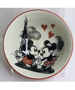 Cereal Bowl Disney Mickey Minnie Paris Valentine&#39;s Day Hearts Love Eiffe... - $17.41 CAD