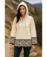 L.O.G.G. Sport Womens Size XL Sherpa Fleece Hoodie White Nordic Pattern ... - €41,21 EUR