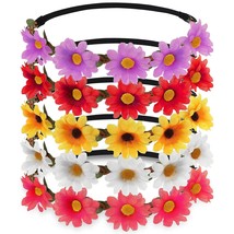 5PCS Daisy Flower Headband Floral Garland Crown Hair Wreath Boho Girl Wo... - $20.18