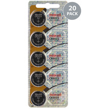 Maxell CR2025 Battery 3V Lithium Coin Cell (20 Count) - Tracking Included! - £24.24 GBP