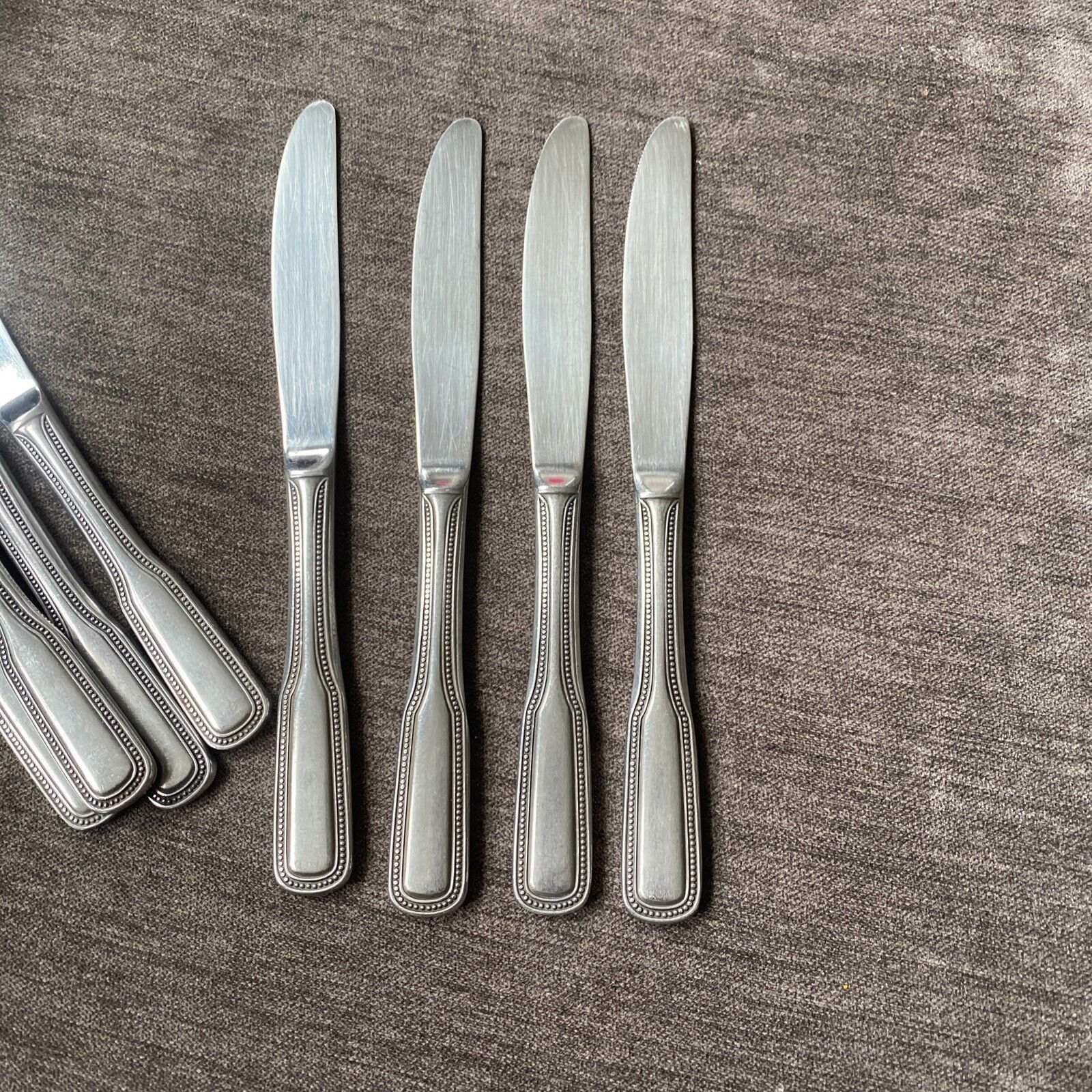 4! Salem 1776 Dinner Knives 8 3/4&#39;” VGC Stainless Flatware 2 Sets Ava - $13.37