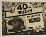 Jeremiah Johnson Tv Guide Print Ad WICZ 40 Robert Redford TPA12 - £4.72 GBP