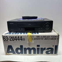 Admiral JSJ 20444 4 Head VHS VCR Recorder Original Box Manual &amp; Remote - $74.99