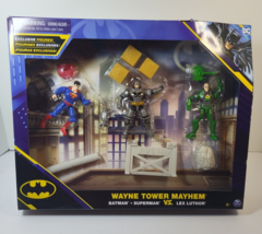 DC Comics Batman Wayne Tower Mayhem Set Armored Batman Lex Luther Superm... - £14.55 GBP