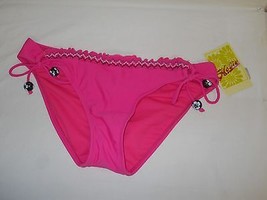 Hobie New Womens Tie Side Hipster Pink Bikini Bottoms Bathing Suit XL NWT - £35.09 GBP