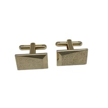 Vintage Hickok Mens Cufflinks Rectangle Gold Sparkly Abstract Classic Ge... - $14.80