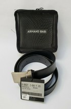 Armand Basi Mens Belt Black Size 40 100% Leather Svayatit Spain - £38.89 GBP