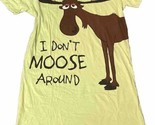 Lazy One Nightgown Sleep Shirt I Don’t Moose Around L/XL Bright Lime Green - $18.61