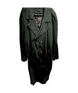 Brooks Brothers Men&#39;s Removable Wool Lining Twill Trench Overcoat Black ... - $98.14 CAD